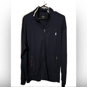 Men’s Polo Ralph Lauren Navy Blue Zipper Sweater Jacket Size XL